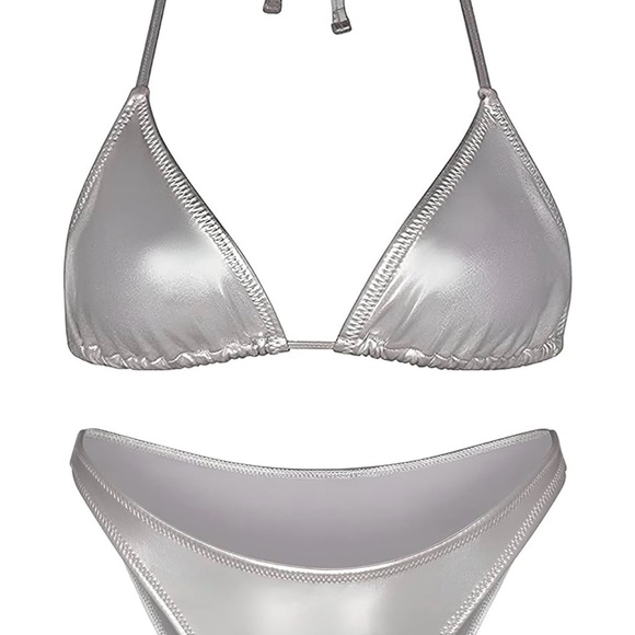 Silver Triangle Bikini Set - Picture 2 of 2
